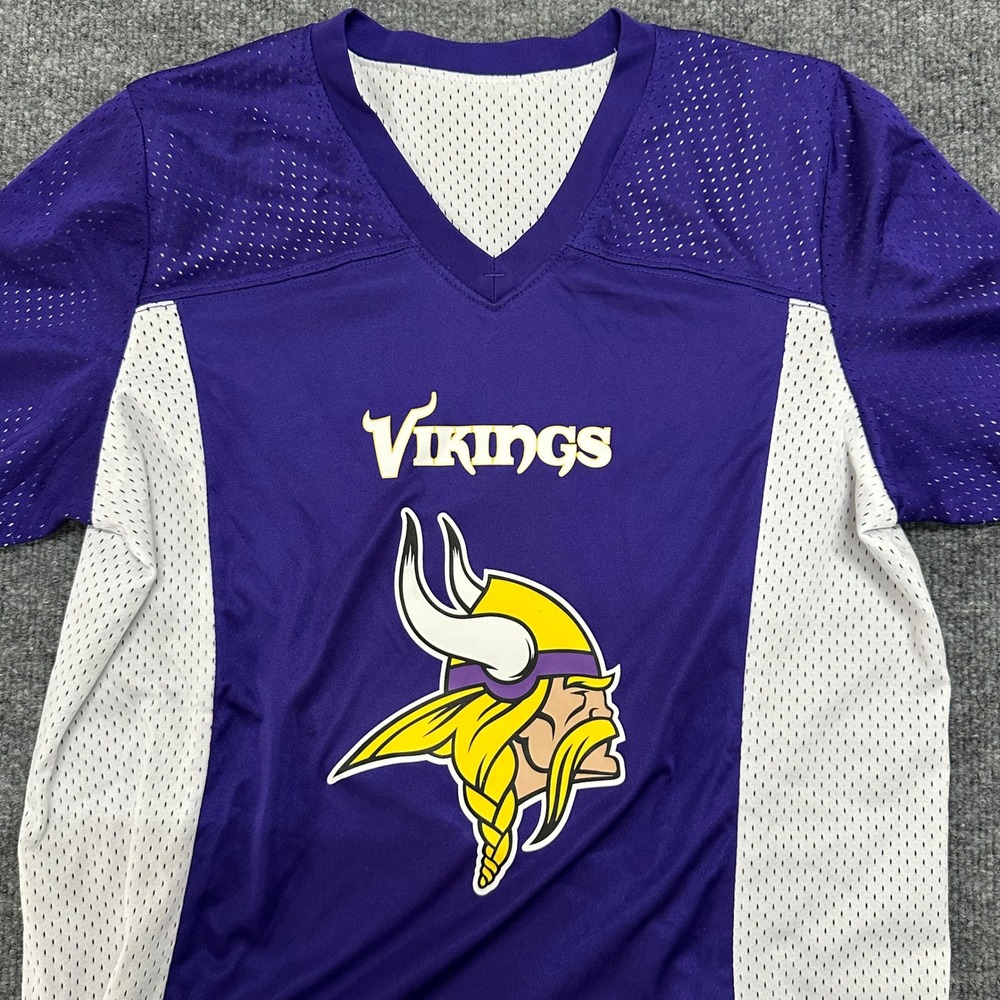 Augusta Sportswear Jersey Youth Large Purple NFL Flag Minnesota Vikings Mesh Top